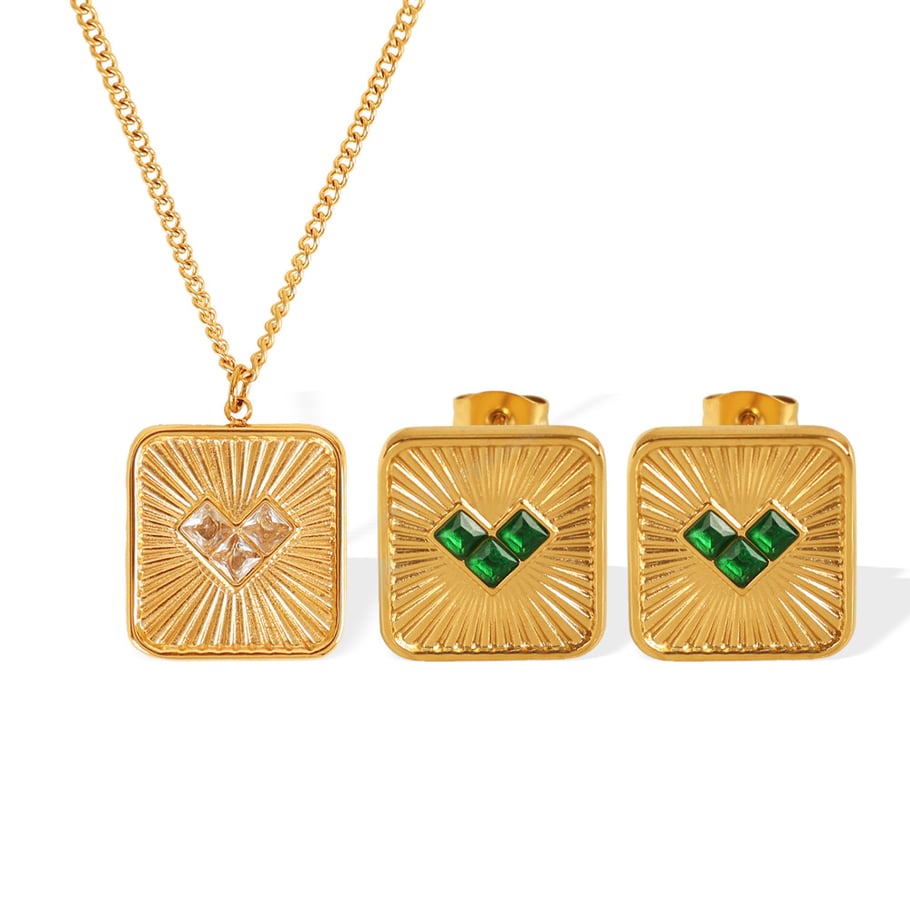 1 Piece Luxurious Series Retro Heart Titanium Steel   Gold Color  Women's Pendant Necklaces Picture4