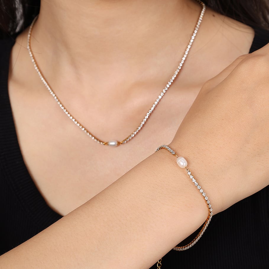 1 Piece Classic Series Retro Geometric Titanium Steel   Gold Color  Women's Chain Necklaces Picture5