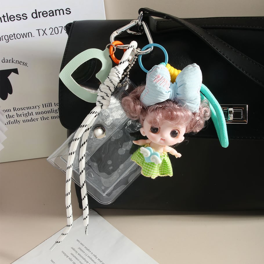 1 Piece Lovely Series Cute Bow Knot Baby Doll Rayon Women's Bag Charms Picture5