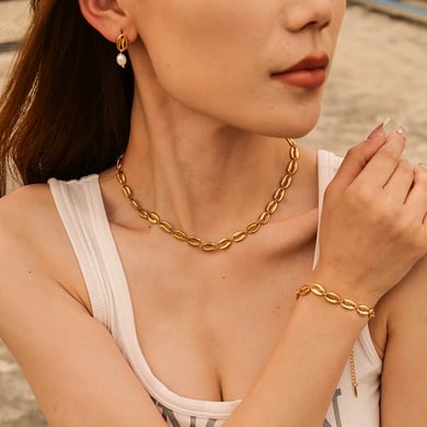 2024 Summer Beach Style Shell Stainless Steel Earrings European and American Independent Station Hot Selling Starfish Titanium Steel Earrings h5 Picture5