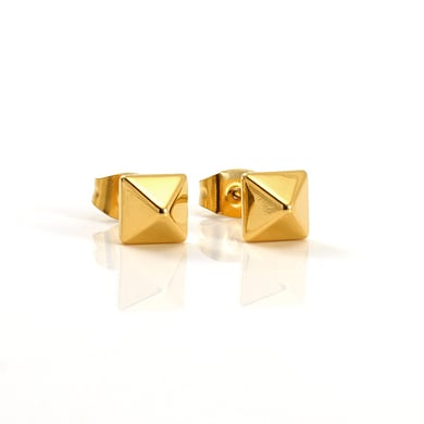 1 Paar Simple Series Simple Titanstahl 18 Karat vergoldete Damen-Ohrstecker h5 Bild6