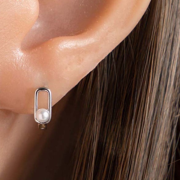 1 paire de boucles d&#39;oreilles créoles géométriques simples en cuivre sans placage pour femmes