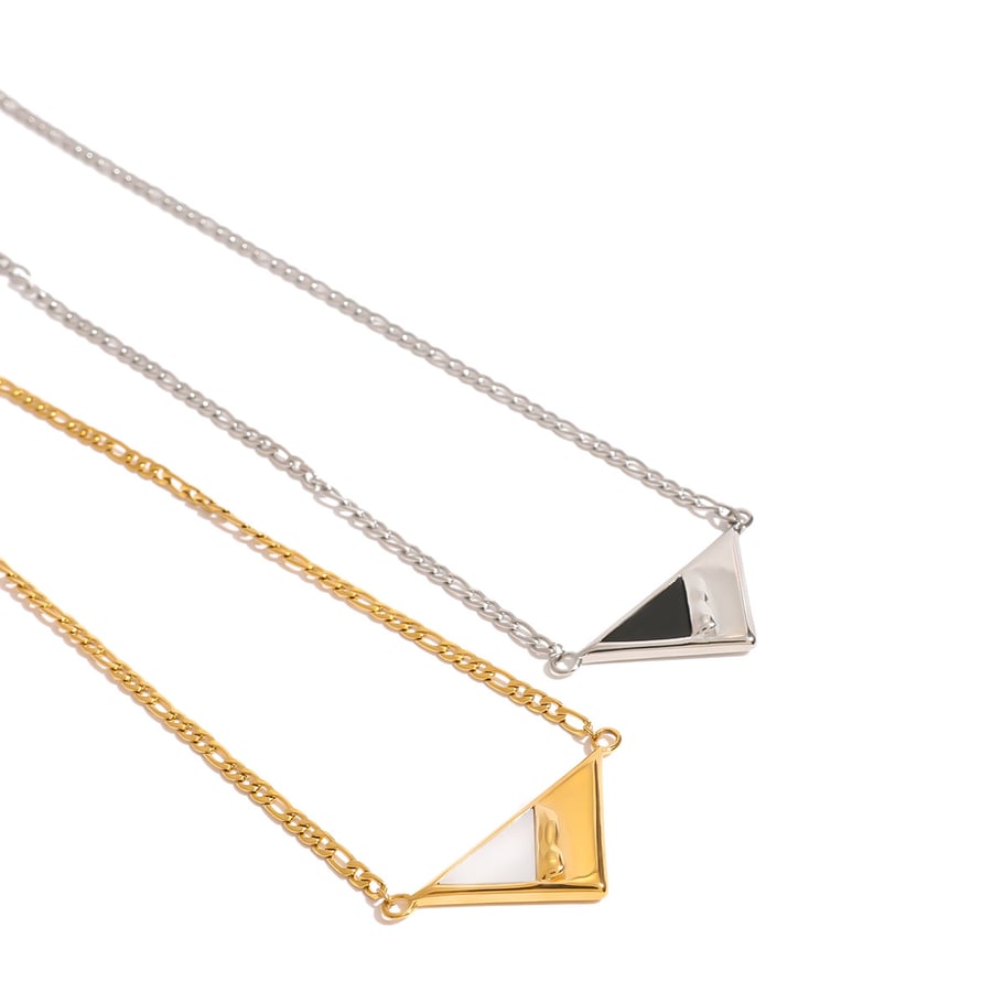 1 Piece Simple Series Daily Geometric Stainless Steel 18K Gold Plated Women Pendant Necklaces Picture7
