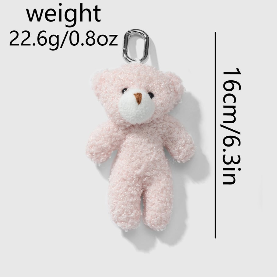 1 Piece Cute Plush Mini Doll Bear Bunny Bag Charms Picture7