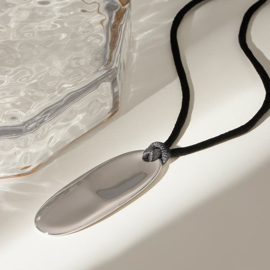 1 Piece Simple Series Daily Solid Color Stainless Steel Women Pendant necklaces Picture5