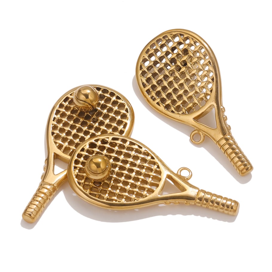 1 pieza de colgantes unisex de acero inoxidable en color dorado con diseño geométrico simple de serie simple Imagen3