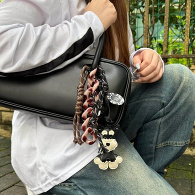 1 Stück einfache Serie süße Tier Kunststoff Damen Taschenanhänger h5 Bild4