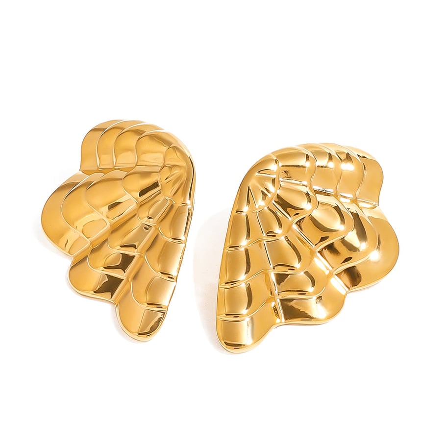 1 Pair Simple Series Retro Geometric Stainless Steel 18K Gold Plated Women Stud Earrings Picture5