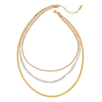 1 Piece Simple Series Charming Style Line Stainless Steel Gold & Silver Color Women's Layered Necklaces h5 Picture6