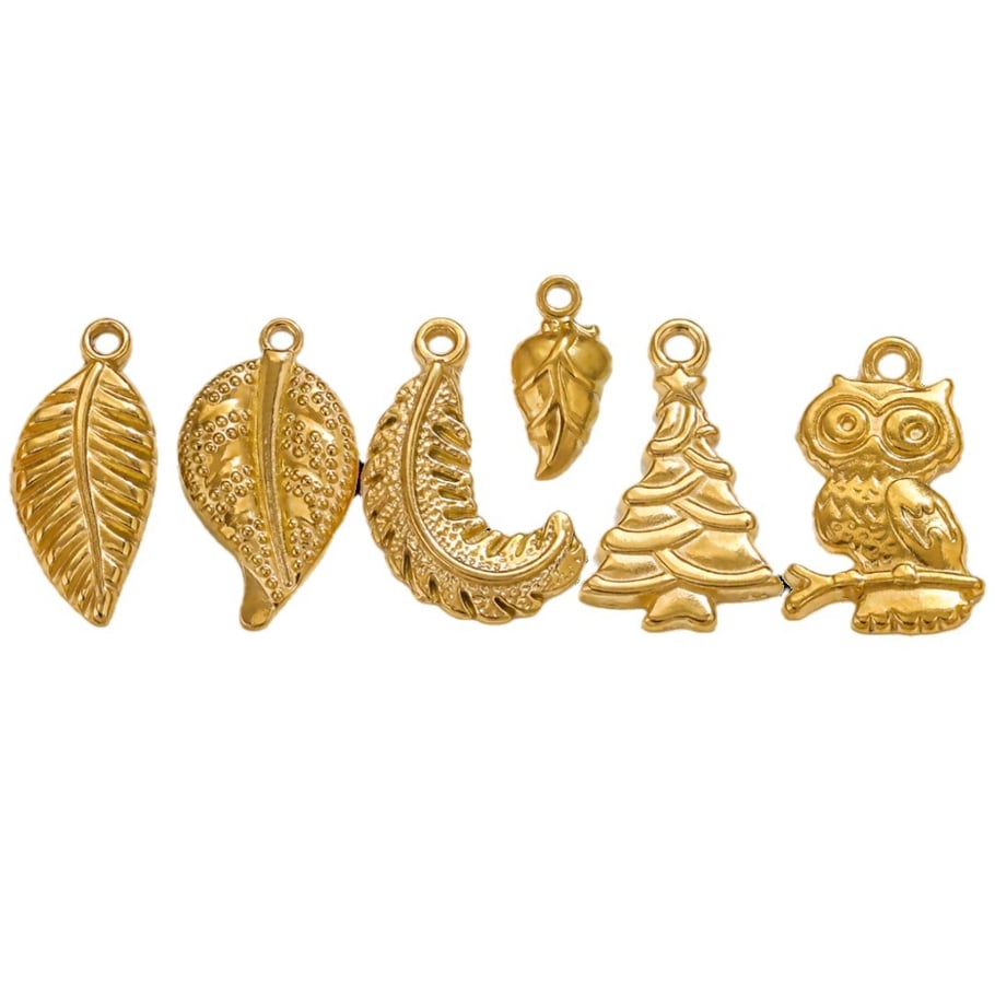 1 Pair Simple Series Retro Cartoon 18K Gold Plated Women Pendants Picture5