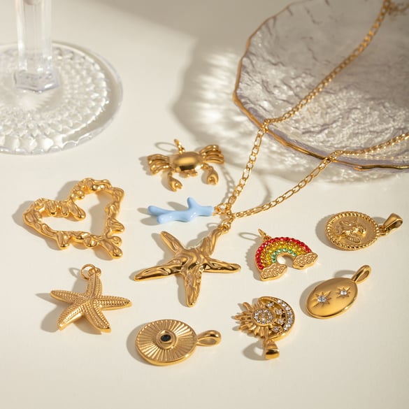 1 Piece Simple Series ins style Turtle Stainless Steel 18K Gold Plated Women Pendant necklaces 2