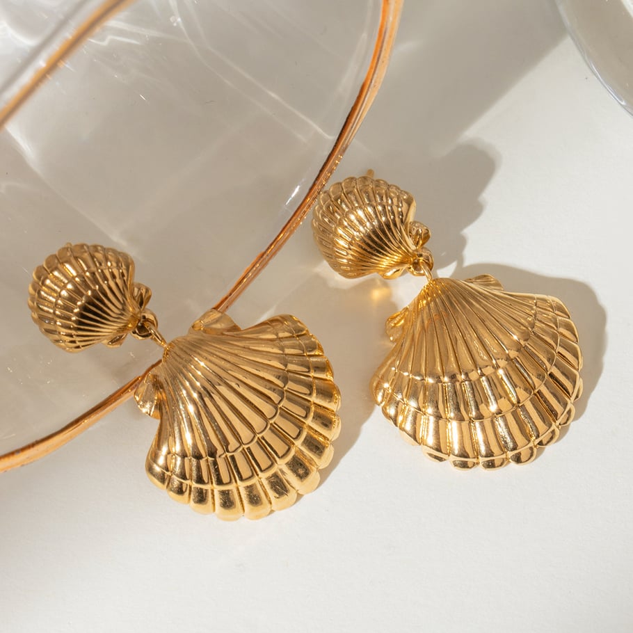 1 Pair Simple Series Vacation Turtle Stainless Steel 18K Gold Plated Women Drop Earrings Picture4