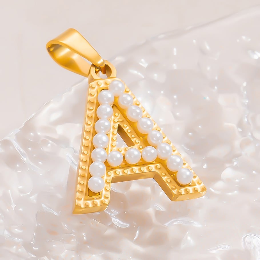 1 Piece Modern Series All-Match Letter Stainless Steel Gold Color DIY Women's Pendants Picture5