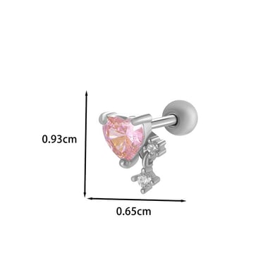 1 Piece Butterfly Titanium Steel Zircon Women's Stud Earrings h5 Picture2