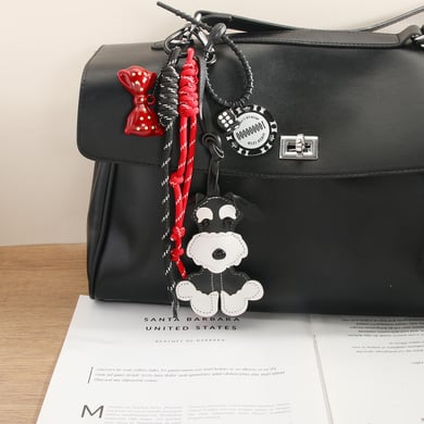 1 Piece Cute Dog & Polka Dot Heart Women's Bag Charms h5 Picture3