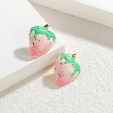 1 Pair Simple Series Sweet Cute Fruit Stainless Steel Women's Stud Earrings h5 Picture2