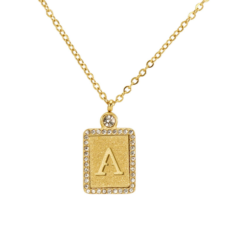1 Piece Golden Simple Series Simple Letter Women's Pendant Necklaces Picture5