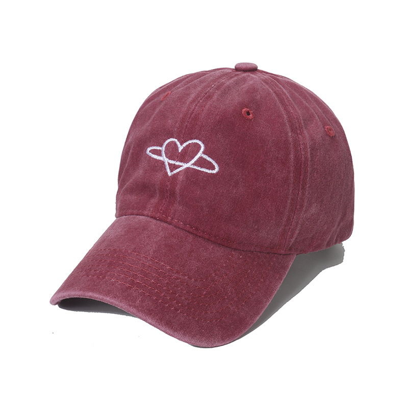 1 Adet Simple Series Simple Heart Pamuklu Kadın Şapkaları Resim2
