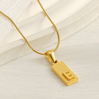 1 Piece Simple Series Hip-Pop/Rock Letter Stainless Steel 18K Gold Plated Unisex Pendant Necklaces h5 Picture5