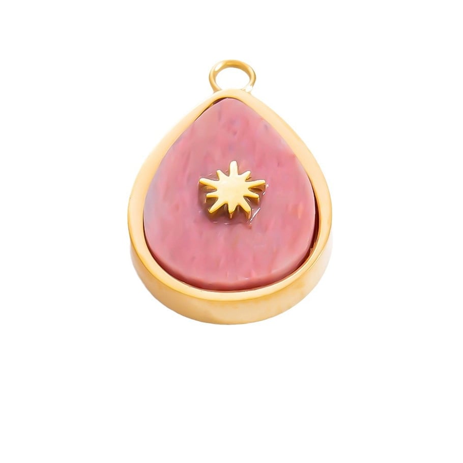 1 Stück Romantische Serie Retro Stern Edelstahl Gold Farbe Damen Anhänger Bild8
