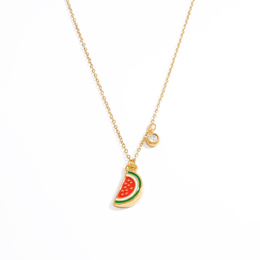 1 pieza de collar con colgante de acero inoxidable dorado con diseño de planta romántica para mujer Imagen9