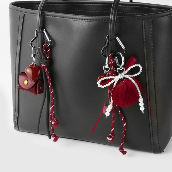 1 pezzo di ciondolo per borsa da donna in lega a forma di cuore retrò della serie romantica 2