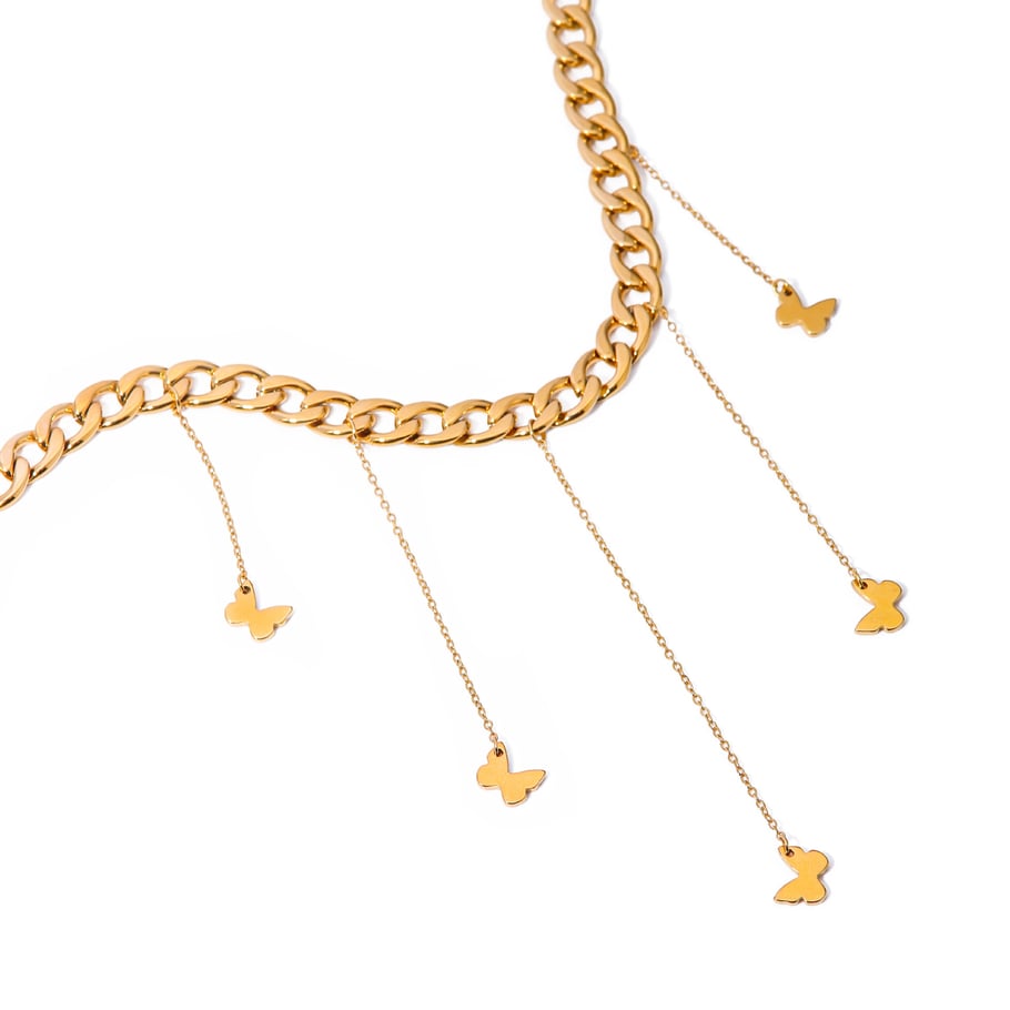 1 Piece Simple Series Sweet Butterfly Stainless Steel 18K Gold Plated Women Pendant necklaces Picture5