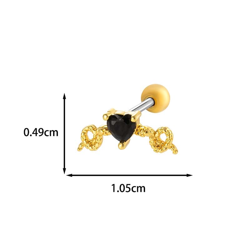 1 Piece Delicate Spider Titanium Steel Zircon Women's Stud Earrings Picture2