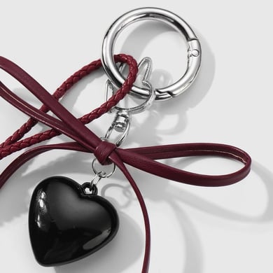 1 Piece Y2k Leather Bow Acrylic Love  DIY Bag Charms h5 Picture11