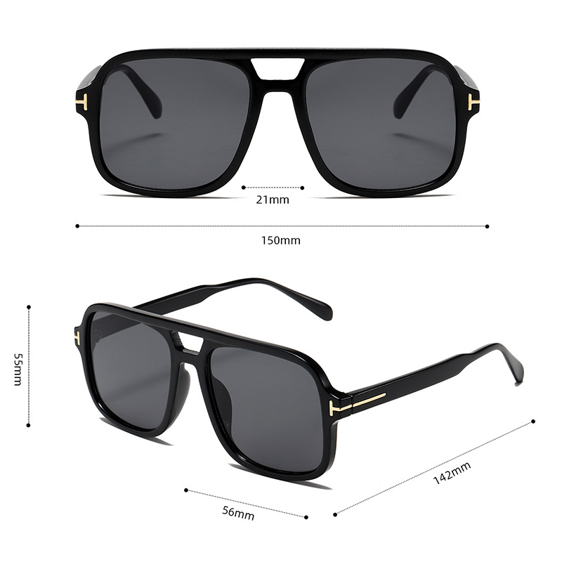 1 Paar Simple Series Alltags-Sonnenbrille aus einfarbigem Kunststoff für Damen Bild8