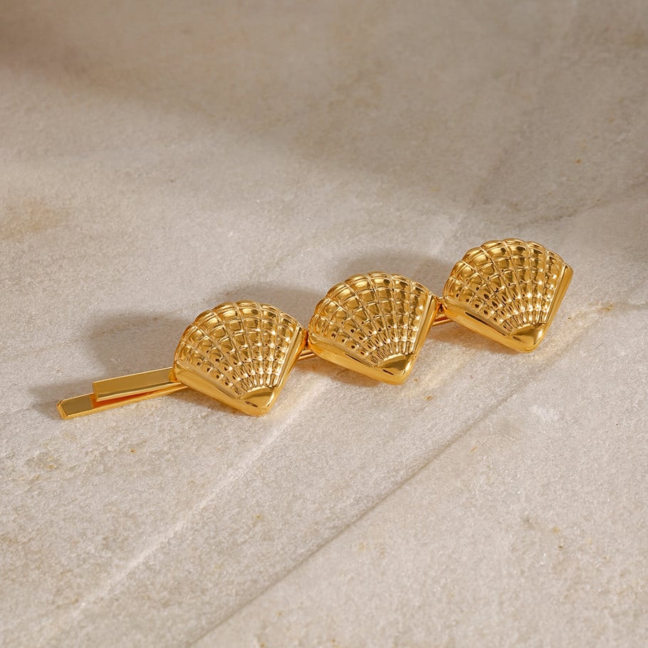 1 Pair Simple Series ins style Turtle Stainless Steel 18K Gold Plated Women Hair Clips Picture4