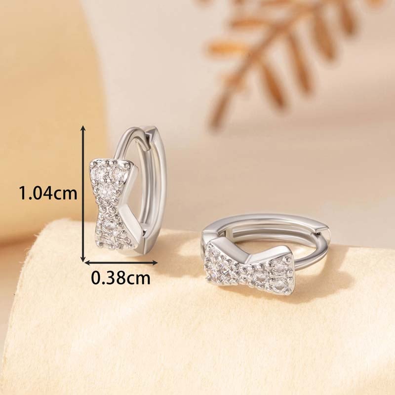 1 Paar einfache Serie einfache Schleife Knoten Kupfer kein Beschichtungsmaterial Zirkon Damen Creolen Bild3