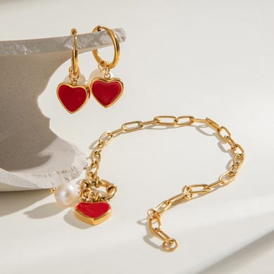 1 Stück Romantische Serie Elegante Herz Edelstahl 18 Karat vergoldet Frauen Anhänger Halsketten h5 Bild4