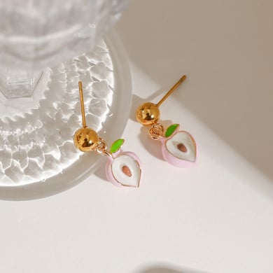 1 Stück Romantische Serie Natürliche Pflanze Edelstahl Gold Farbe Damen Anhänger Halsketten h5 Bild7
