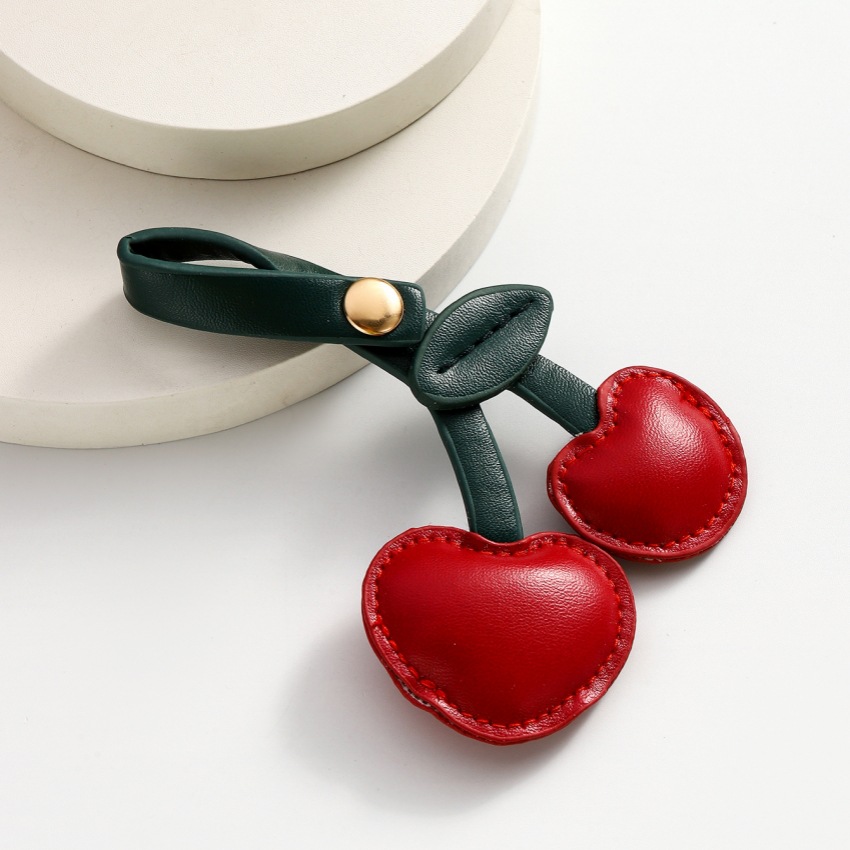 1 Piece Sweet Leather Cherry Women's Bag Charms Picture5