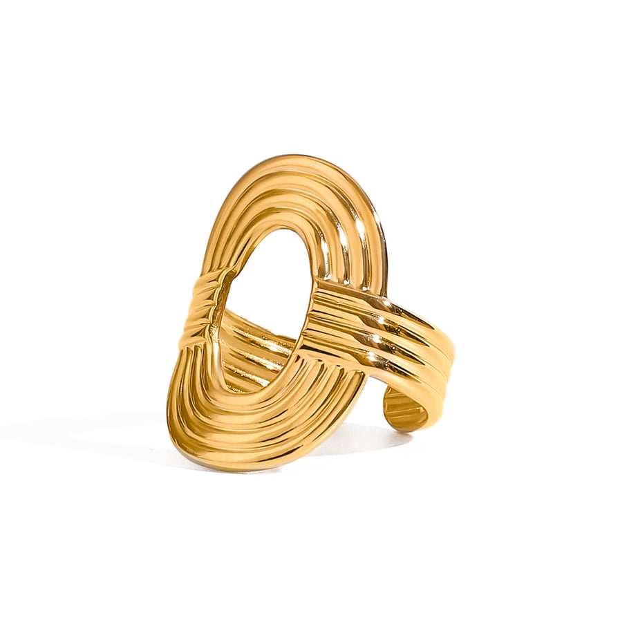 anillos ajustables para mujer de acero inoxidable ovalado clásico de la serie clásica de 1 pieza en  Imagen9