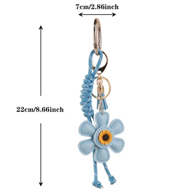 1 Stück Romantische Serie Süße Blume PU Damen Taschenanhänger h5 Bild5