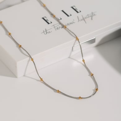1 Stück Simple Series Europa und Amerika Linie Edelstahl Gold Farbe Damen Kette Halsketten h5 Bild3
