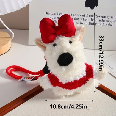 1 Piece Vivid Series Sweet Bowknot Puppy With Sweather Rayon Women's Bag Charms h5 Picture7