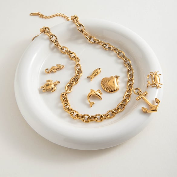 1 Piece Chain Stainless Steel Gold Color  Women's DIY Chain Necklaces 2