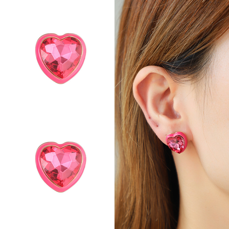 1 Pair Romantic Series Elegant Heart Alloy Women's Earrings Set Picture7
