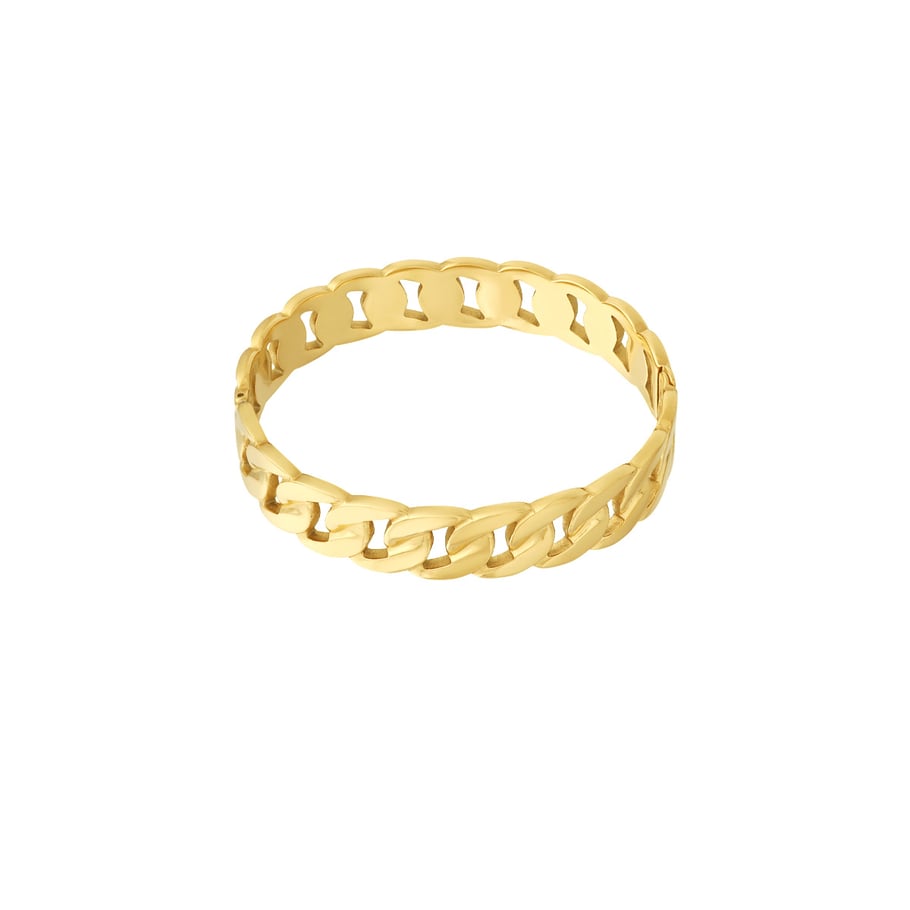 1 Piece Versatile Series Daily Twist Stainless Steel Gold Color Women's Bangles Picture8
