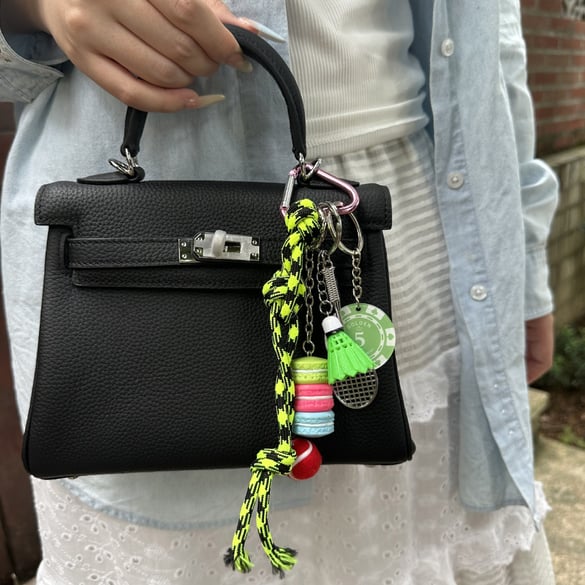 1 Piece Cute Macarons & Badminton Women's Bag Charms