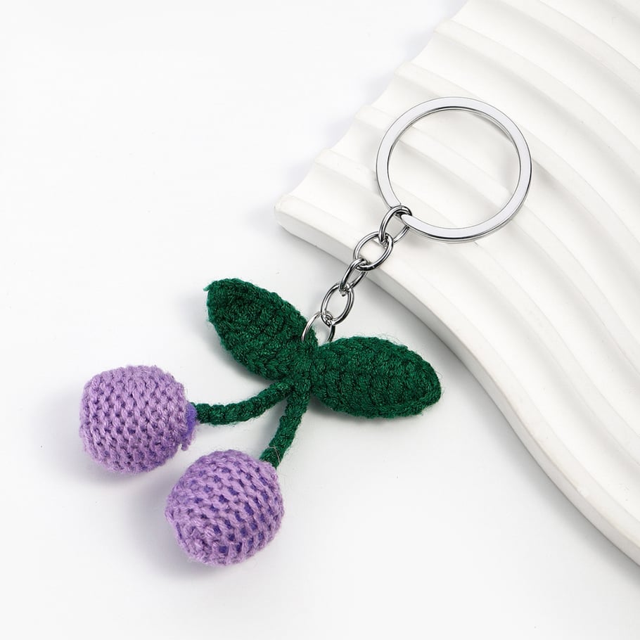 1 Piece Cute Yarn Cherry Women's Bag Charms Picture8