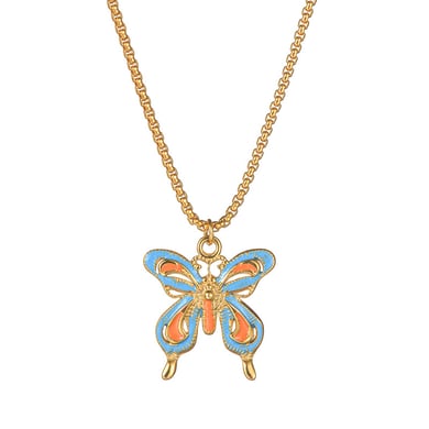 Collier avec pendentif en acier inoxydable plaqué or 18 carats pour femme, série simple, motif animal mignon h5 Image5