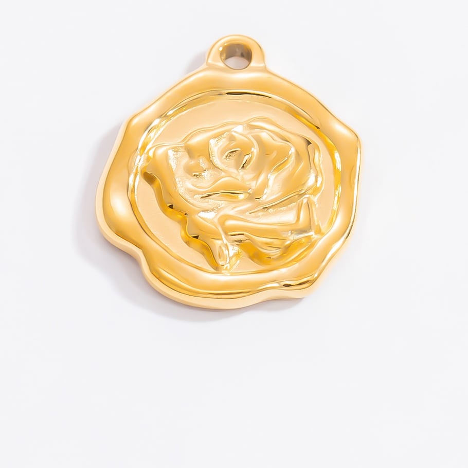 1 pieza de colgante de tortuga de vacaciones de acero inoxidable color dorado para mujer de la serie romántica Imagen6