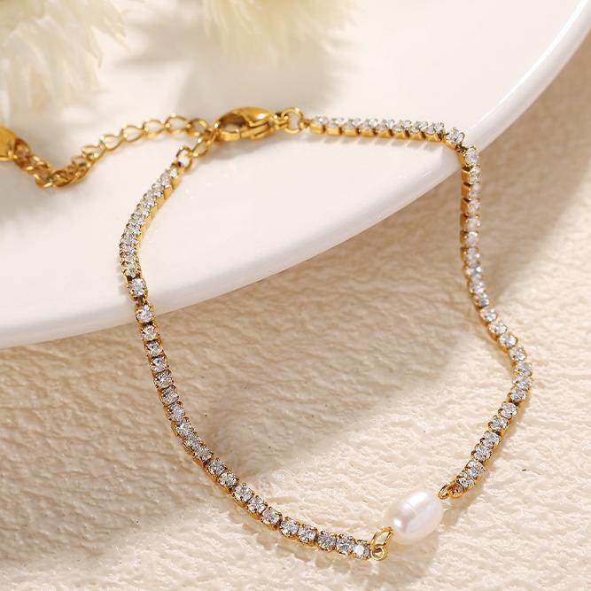 1 Piece Classic Series Retro Geometric Titanium Steel   Gold Color  Women's Chain Necklaces Picture7