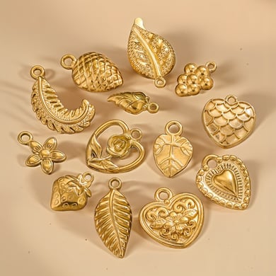 1 Pair Simple Series Retro Cartoon 18K Gold Plated Women Pendants h5 Picture4