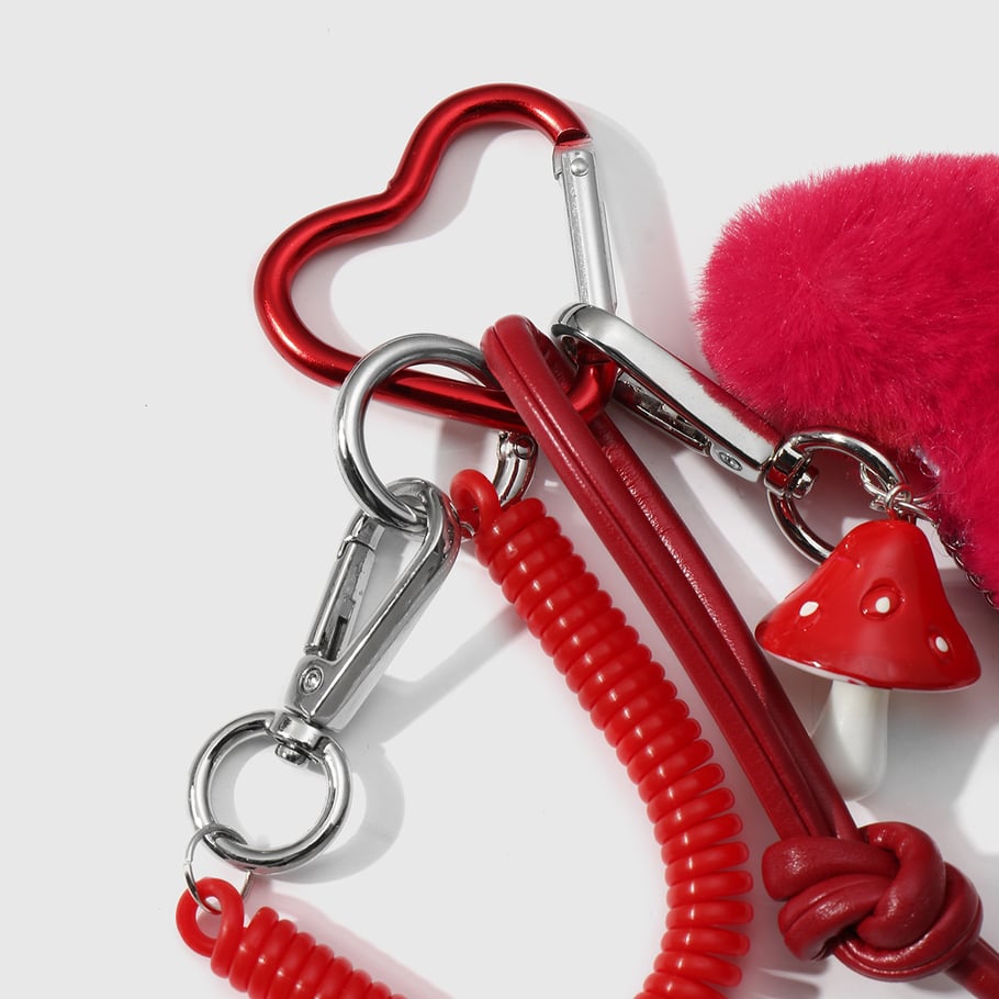 1 Piece Cute Plush Heart Women's Bag Charms Picture11