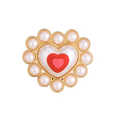 1 Piece Exquisite Series Daily Fashionable Heart Shape Drop Oil Alloy Women's Brooches h5 Picture5